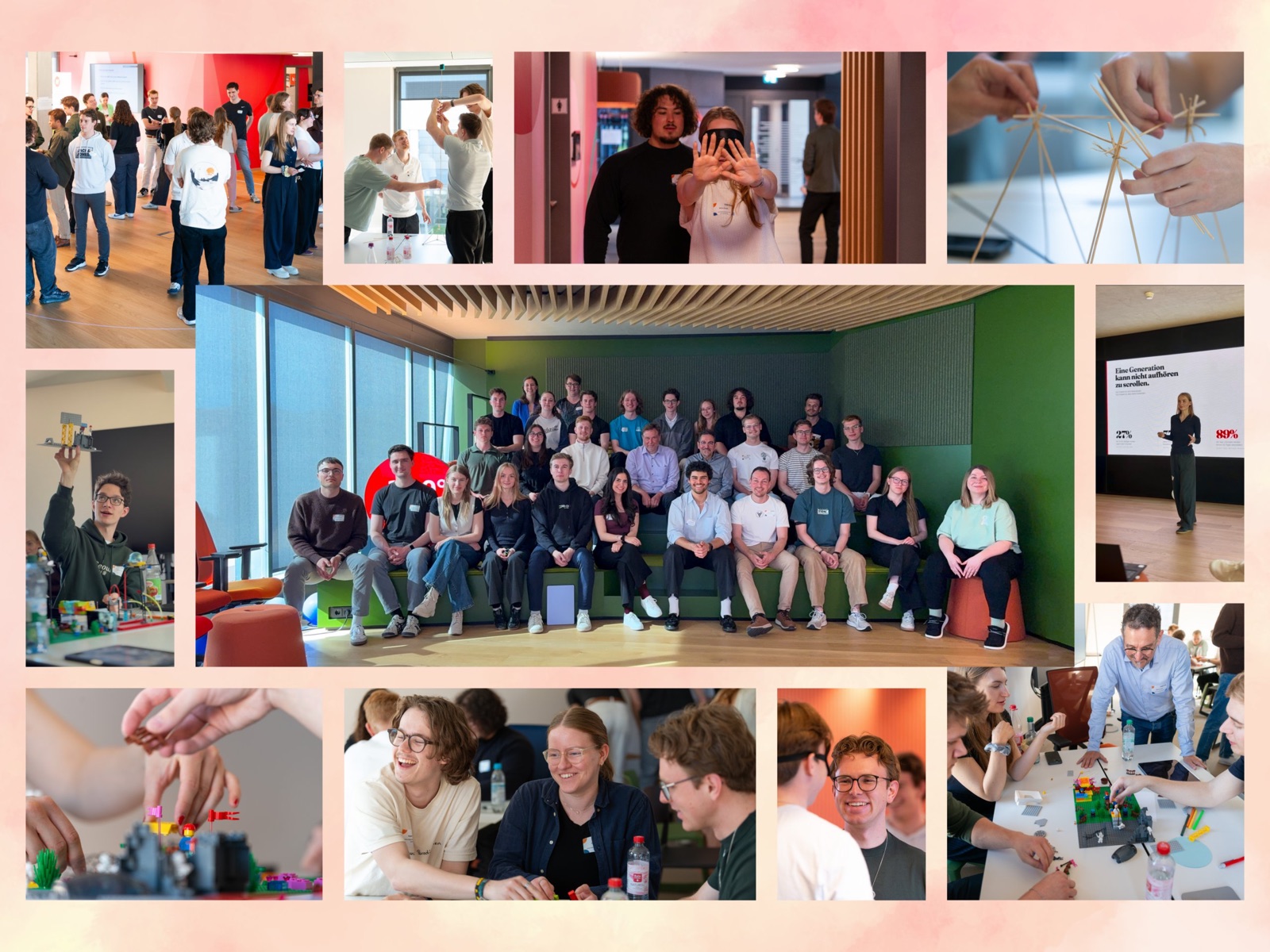 Studierende bei Gruppenübungen während des ZENTRIA-Teambuilding-Events